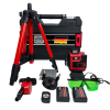 Pachet Profesional German Meister – Trusa 4 in 1 Brushless cu 3 Acumulatori 36V 8Ah + Nivela Laser 4D 360° Verde cu Trepied și Accesorii.