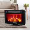 Semineu Electric de Birou HAUSBERG HB-8226NG, 1800W, efect de Flacara, incalzire PTC, Sticla securizata, Telecomanda