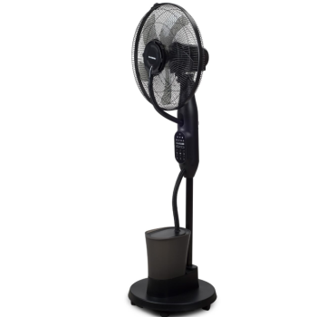Ventilator umidificator Hausberg HB-5601NG, 75W, 16 inch, 3 viteze, timer 7.5h, rezervor 2.8L, LCD, telecomanda