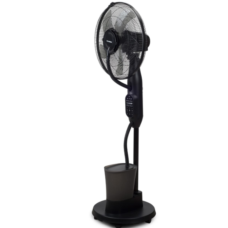Ventilator umidificator Hausberg HB-5601NG, 75W, 16 inch, 3 viteze, timer 7.5h, rezervor 2.8L, LCD, telecomanda