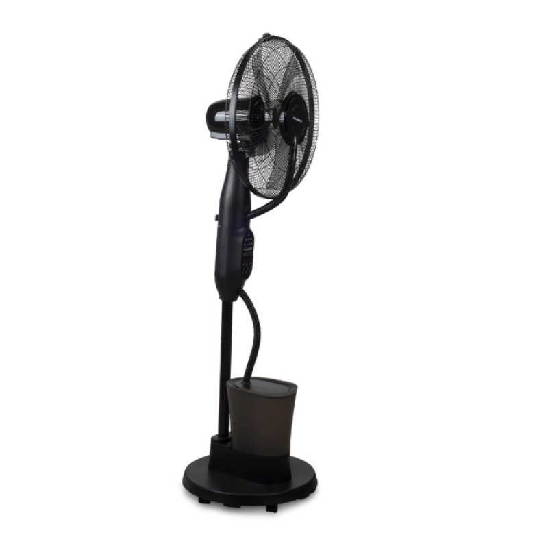 Ventilator umidificator Hausberg HB-5601NG, 75W, 16 inch, 3 viteze, timer 7.5h, rezervor 2.8L, LCD, telecomanda