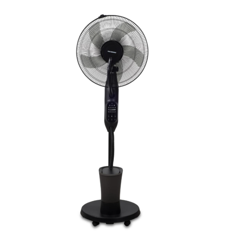 Ventilator umidificator Hausberg HB-5601NG, 75W, 16 inch, 3 viteze, timer 7.5h, rezervor 2.8L, LCD, telecomanda