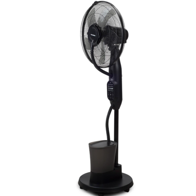 Ventilator umidificator Hausberg HB-5601NG, 75W, 16 inch, 3 viteze, timer 7.5h, rezervor 2.8L, LCD, telecomanda