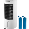 Racitor de aer portabil Hausberg HB-5962AB, 65–80W, rezervor 7.8L, 3 viteze, oscilatie 60°, pachet gheata inclus, alb