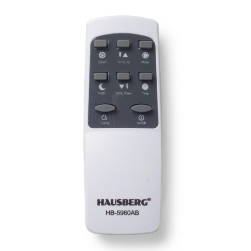 Racitor de aer portabil Hausberg HB-5962AB, 65–80W, rezervor 7.8L, 3 viteze, oscilatie 60°, pachet gheata inclus, alb