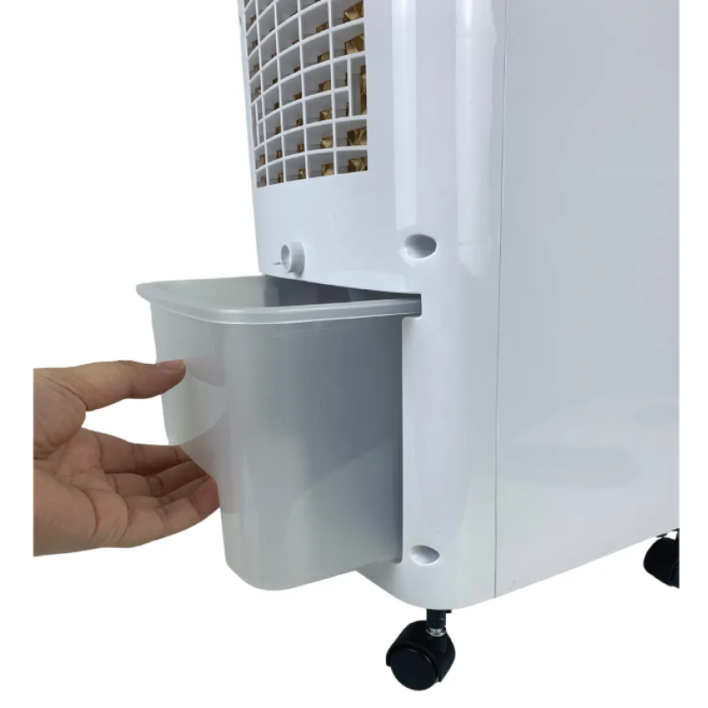 Ventilator cu racire si umidificare Hausberg HB-5955, 3 viteze, temporizator 12h, rezervor 4L, telecomanda, alb