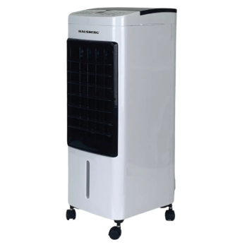 Ventilator cu racire si umidificare Hausberg HB-5955, 3 viteze, temporizator 12h, rezervor 4L, telecomanda, alb