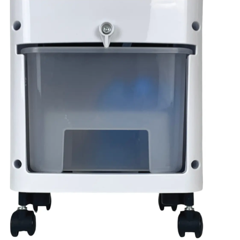Ventilator cu racire si umidificare Hausberg HB-5955, 3 viteze, temporizator 12h, rezervor 4L, telecomanda, alb
