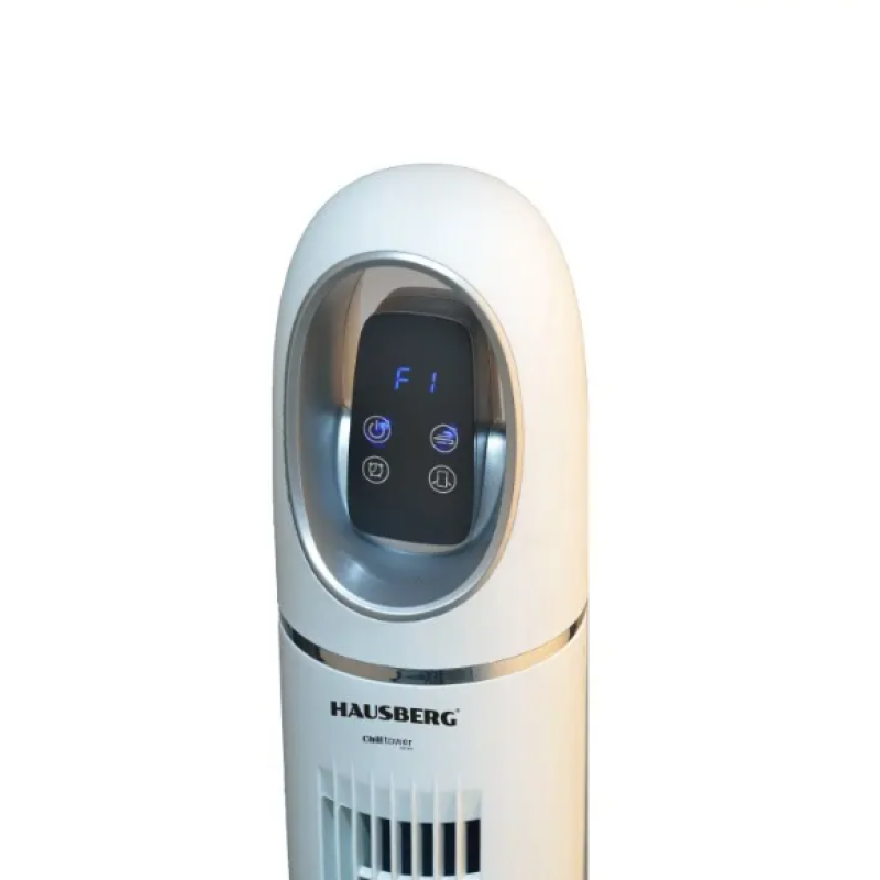 Ventilator turn digital Hausberg HB-5958AB, 55W, 45 inch, 3 viteze, temporizator 24h, LED, oscilatie, telecomanda, alb