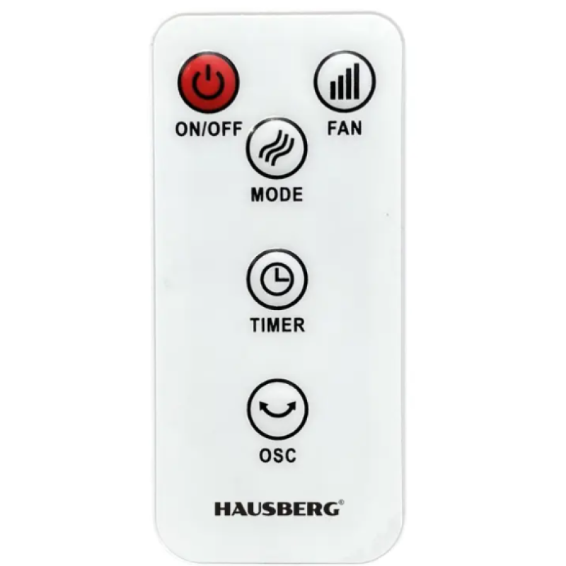 Ventilator turn digital Hausberg HB-5958AB, 55W, 45 inch, 3 viteze, temporizator 24h, LED, oscilatie, telecomanda, alb
