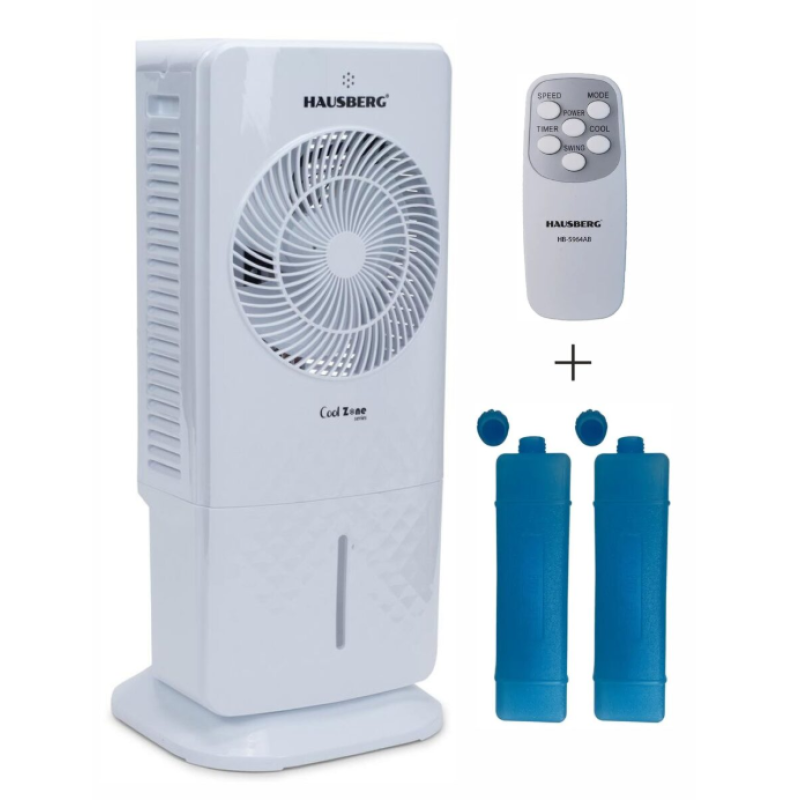Racitor de aer portabil Hausberg HB-5964AB, 65W, 5.5L, 3 viteze, 5 programe, 3 moduri, oscilatie 40°, temporizator 12h, LED, telecomanda