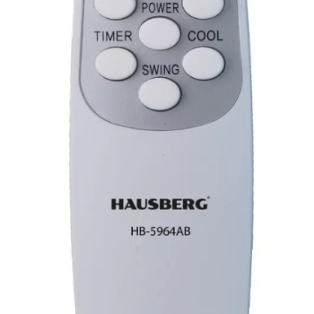 Racitor de aer portabil Hausberg HB-5964AB, 65W, 5.5L, 3 viteze, 5 programe, 3 moduri, oscilatie 40°, temporizator 12h, LED, telecomanda