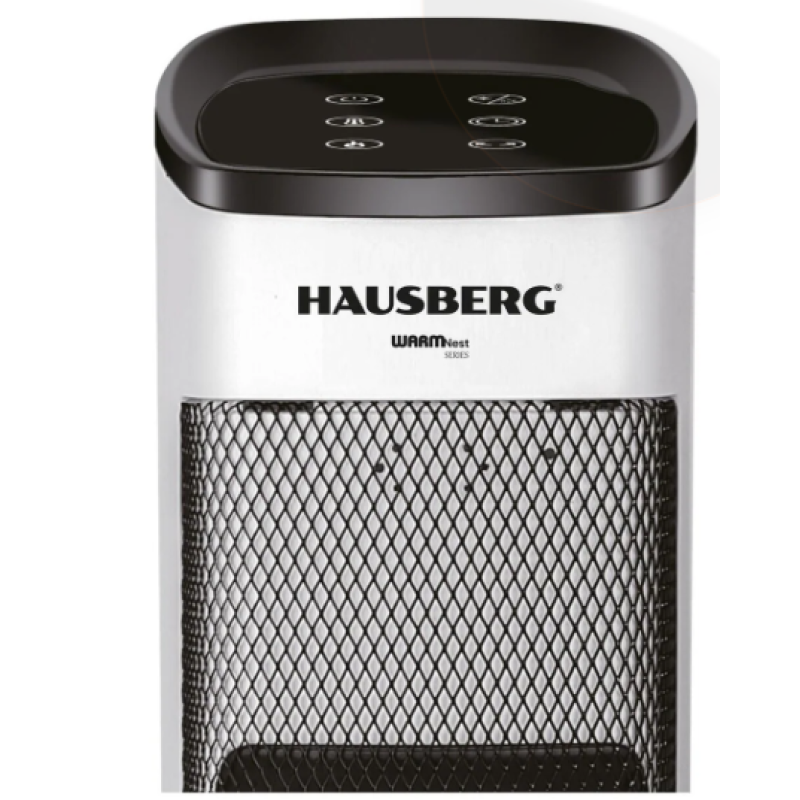 Semineu Electric Digital HAUSBERG HB-8219AB, 2000W, efect de flacara 3D, incalzire ceramica PTC, Telecomanda, Afisaj LED