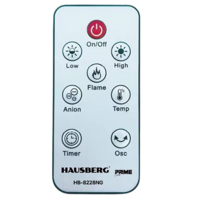 Semineu Electric Digital Tip Turn HAUSBERG HB-8228NG, 2000W, efect de flacara, protectie la rasturnare, termostat, telecomanda