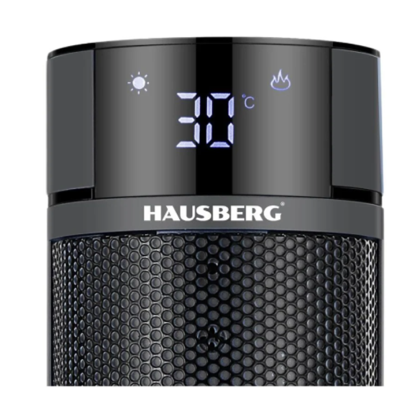 Semineu Electric Digital Tip Turn HAUSBERG HB-8228NG, 2000W, efect de flacara, protectie la rasturnare, termostat, telecomanda