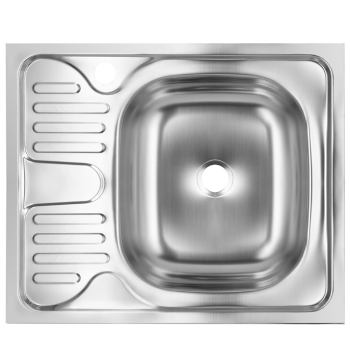 Chiuveta bucatarie pentru masca SANITEC S402D, 60x50 cm, Cuva Dreapta, 0.4 mm, Inox