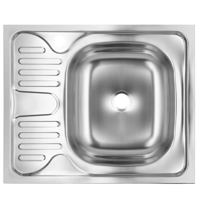 Chiuveta bucatarie pentru masca SANITEC S402D, 60x50 cm, Cuva Dreapta, 0.4 mm, Inox