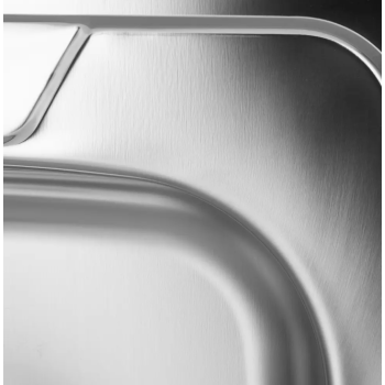 Chiuveta bucatarie pentru masca SANITEC S402D, 60x50 cm, Cuva Dreapta, 0.4 mm, Inox