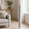 Ventilator turn Hausberg HB-5952AB, 55W, 38 inch, 3 viteze, temporizator 24h, LED, oscilatie, telecomanda, alb