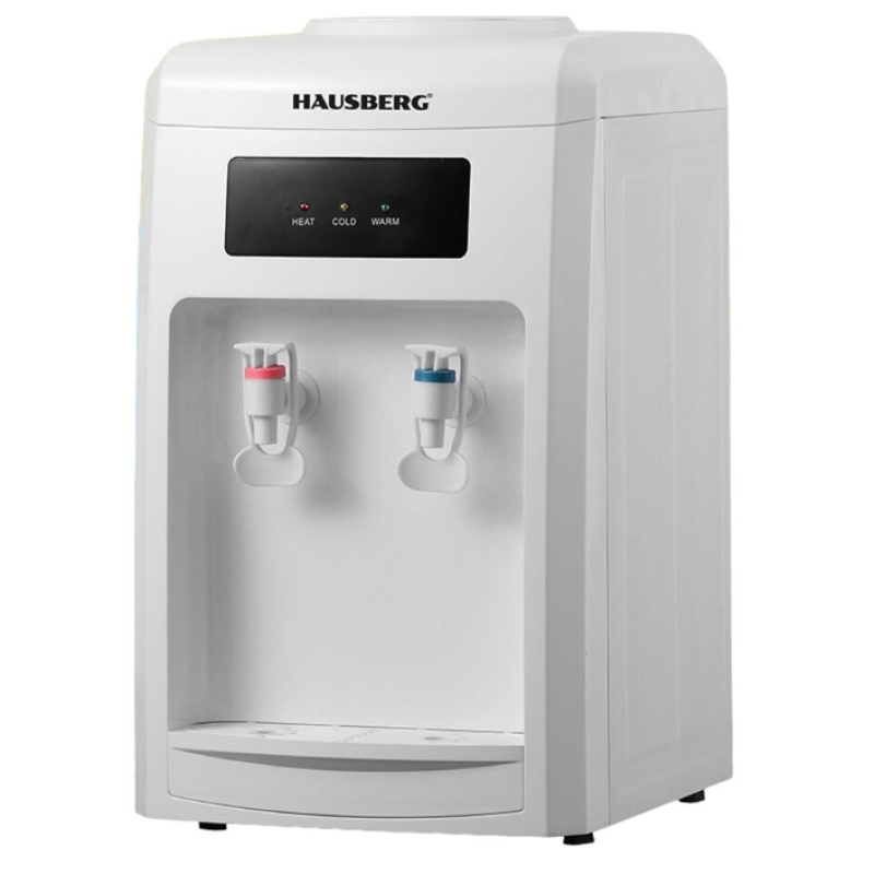 Dozator apa Hausberg HB-6026AB, putere incalzire 550 W, putere racire 80 W, indicatoare LED pentru apa calda si rece, termostat automat, Alb