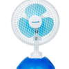 Ventilator birou Hausberg HB5550, 15W-20W, 15 cm, 2 viteze, alb-albastru