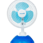 Ventilator birou Hausberg HB5550, 15W-20W, 15 cm, 2 viteze, alb-albastru