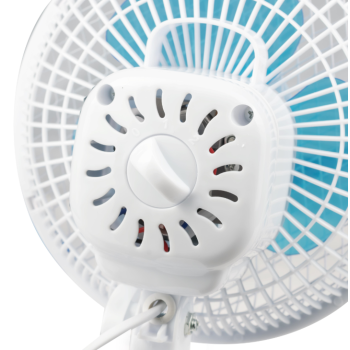 Ventilator birou Hausberg HB5550, 15W-20W, 15 cm, 2 viteze, alb-albastru