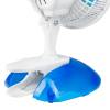 Ventilator birou Hausberg HB5550, 15W-20W, 15 cm, 2 viteze, alb-albastru
