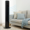 Ventilator Turn HAUSBERG HB-5950NG, 40-50W, 2 moduri de functionare, 3 viteze, baza rotativa, Negru