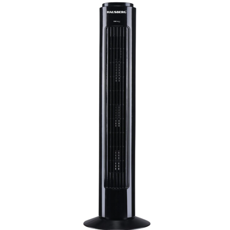 Ventilator Turn HAUSBERG HB-5950NG, 40-50W, 2 moduri de functionare, 3 viteze, baza rotativa, Negru
