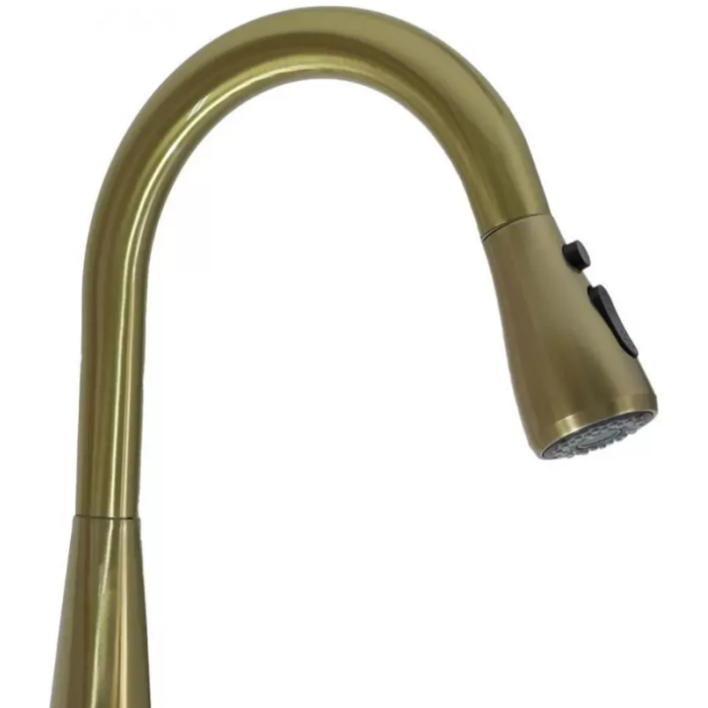 Baterie Bucatarie cu Dus Extractibil Inox Auriu ZY1011
