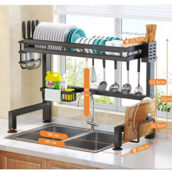 Organizator pentru Uscat Vasele 1 Nivel Negru