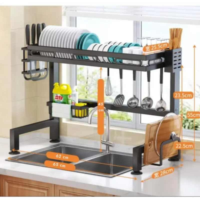 Organizator pentru Uscat Vasele 1 Nivel Negru