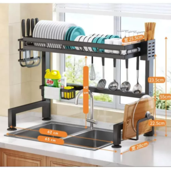 Organizator pentru Uscat Vasele 1 Nivel Negru