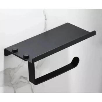 Suport Hartie Igienica cu Suport Telefon/Parfum Negru GJ601