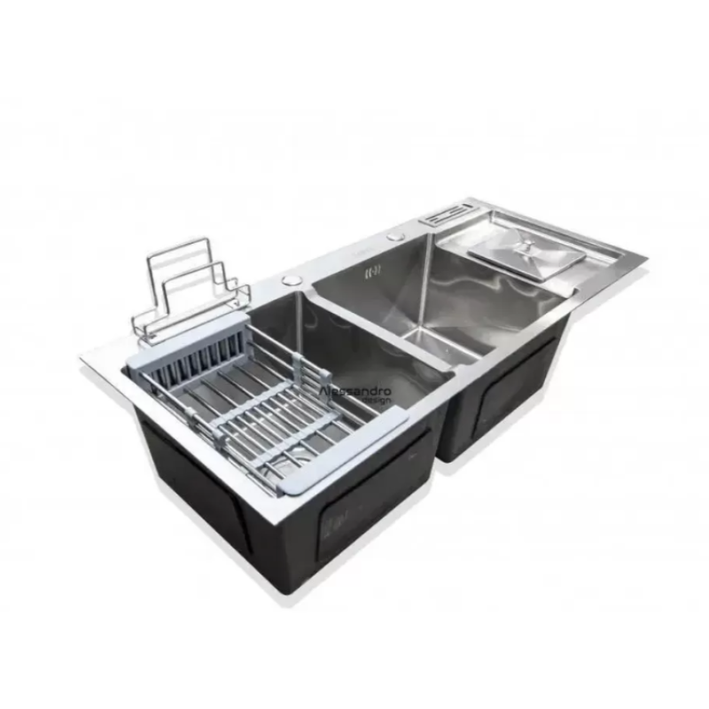 Chiuveta bucatarie din inox SUS304, 100*45 cm, satinat, CHS05