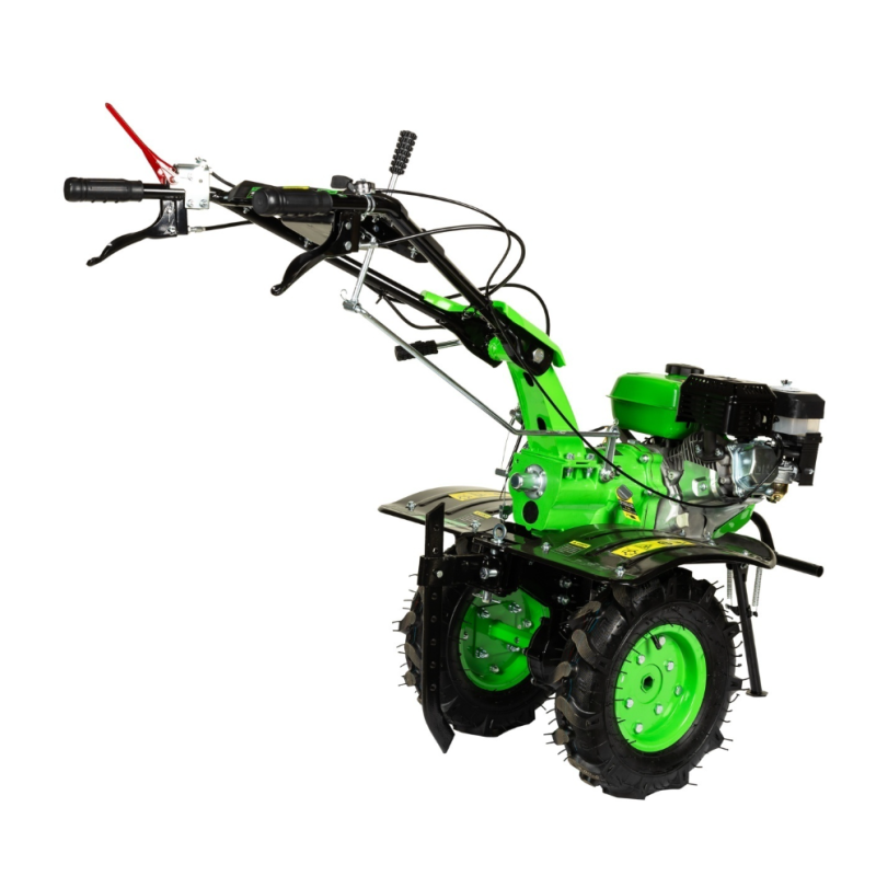 Motocultor Micul Fermier, 8.5CP, 212cc, motor pe benzina 4 timpi, 3 trepte de viteza, pornire manuala, cu roti