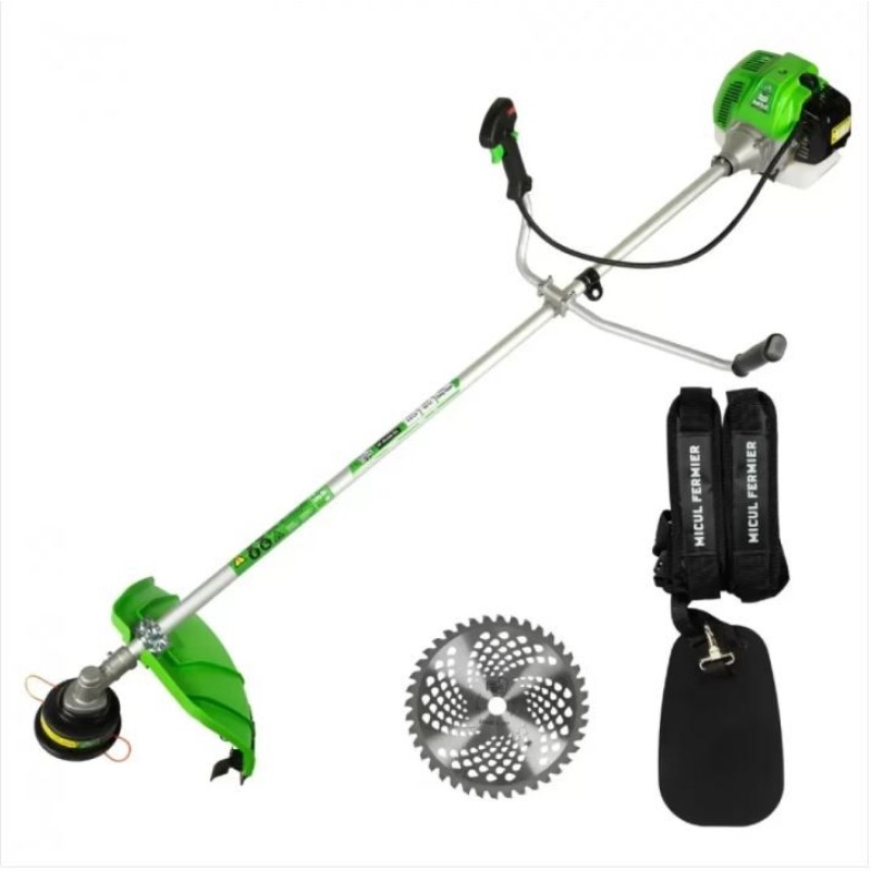 Motocoasa Micul Fermier, 4.5CP, 62CC, benzina 2 timpi, pornire rapida, teava 28mm, 3 accesorii