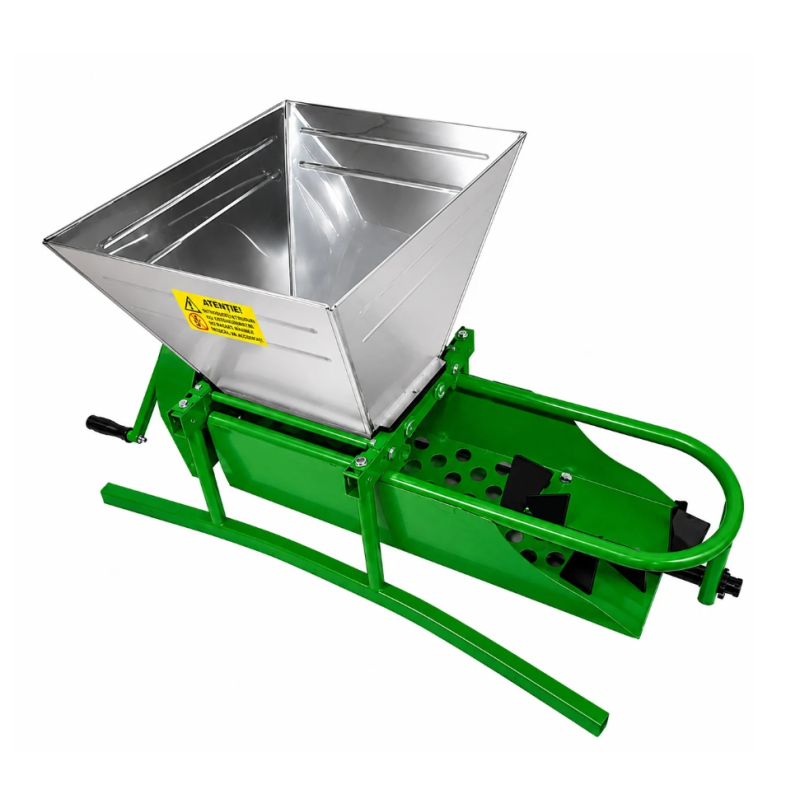 Zdrobitor de struguri manual Micul Fermier, capacitate cuva 30 litri, capacitate productie 200kg/h, cu desciorchinator