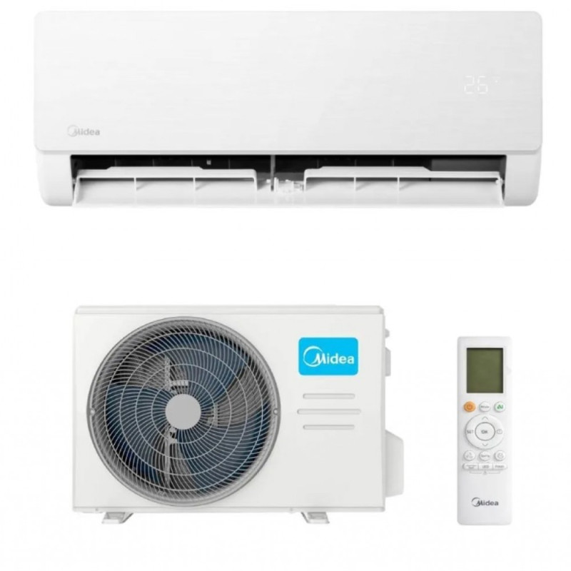 Aparat de aer conditionat Midea Breezeless E CB1-24HRFN8-MX4-24RD1-CB Inverter 24000 BTU, Wi-Fi, algoritm optimizare consum electric, Air Magic+
