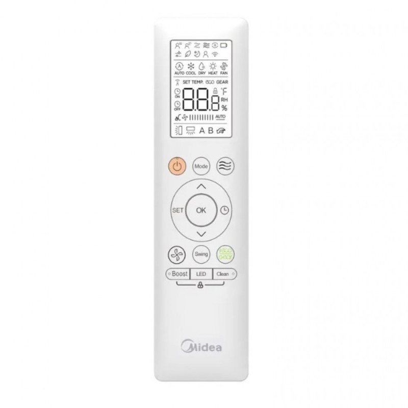 Aparat de aer conditionat Midea Breezeless E CB1-24HRFN8-MX4-24RD1-CB Inverter 24000 BTU, Wi-Fi, algoritm optimizare consum electric, Air Magic+
