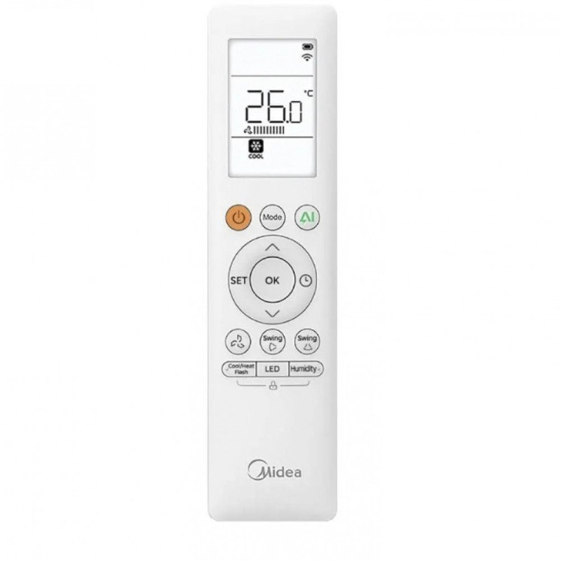 Aparat de aer conditionat Midea Solunar Lite MGPXV-12RD0-MGPXV-12RD0 Inverter 12000 BTU, Wi-Fi, AI EcoMaster, mod silentios, 56°C-Clean, Prime Guard