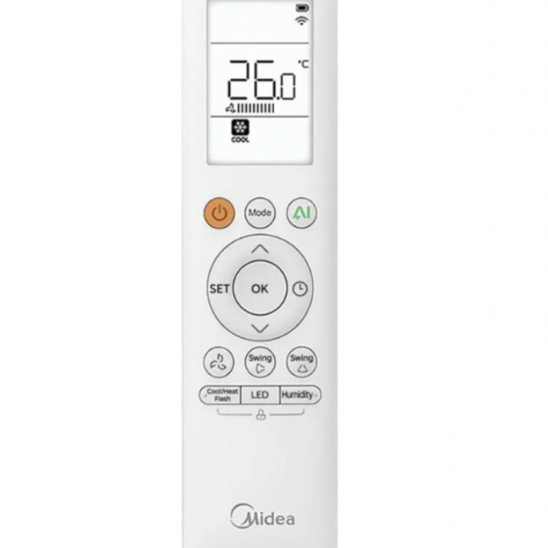 Aparat de aer conditionat Midea Solstice EZ-12RD6-MX2H-12RD6 Inverter 12000 BTU, Wi-Fi, AI EcoMaster, 180° Air Flow, Air Magic+, Prime Guard, i-Sleep
