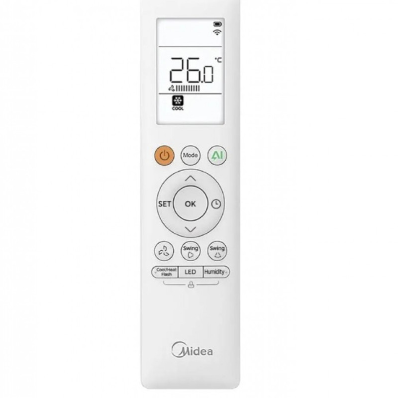 Aparat de aer conditionat Midea Solunar Lite MGPXV-18RD0-MGPXV-18RD0 Inverter 18000 BTU, Wi-Fi, AI EcoMaster, mod silentios, 56°C-Clean, Prime Guard