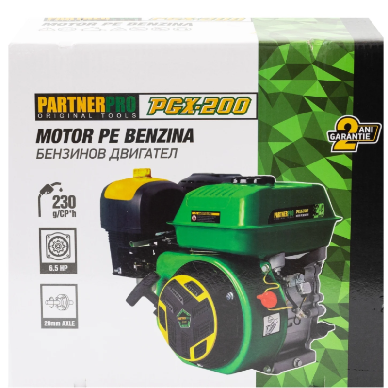 Motor Benzina PartnerPro PGX200, 6.5CP, 4T, arbore 20mm