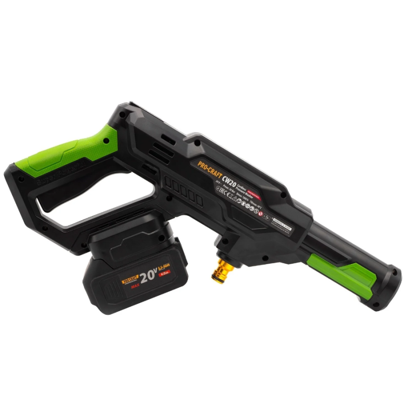 CW20 Aparat de spalat cu presiune pe acumulator PROCRAFT 30 bar, 20V/4Ah, brushlesss, NU CONTINE ACUMULATOR SI INCARCATOR