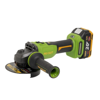 Flex polizor unghiular pe acumulator PROCRAFT PWA220, 1 × acumulator 20V / 4Ah, Brushless, 10000 rot/min