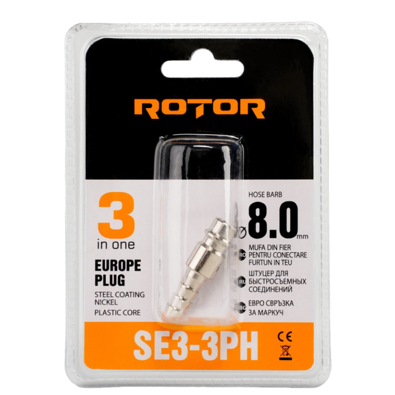 SE3-3PH Mufa rapida tata cu stut pentru conectare furtun in teu R8 ROTOR