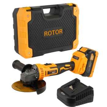 Polizor unghiular cu variator, ROTOR RBA21,8500 RPM, cu acumulator 21 V /3 Ah