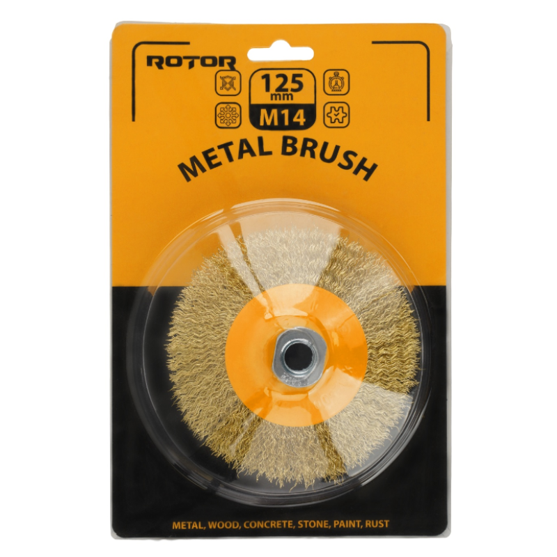 Perie de sarma conica ROTOR 125mm M14